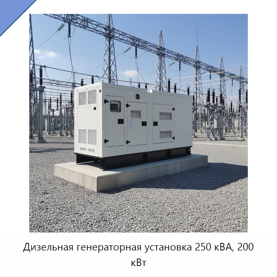 Дизельная генераторная установка 250 кВА, 200 кВт — Дизельные генераторы