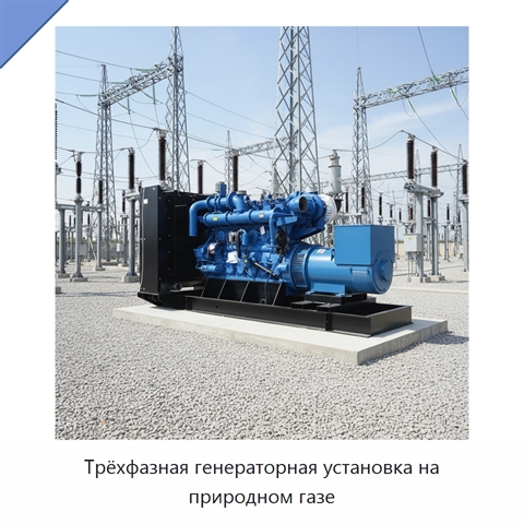 Трёхфазная генераторная установка на природном газе