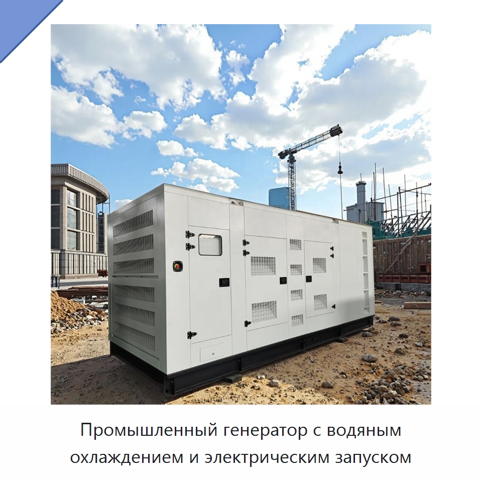 Промышленный генератор с водяным охлаждением и электрическим запуском — Дизельные генераторы