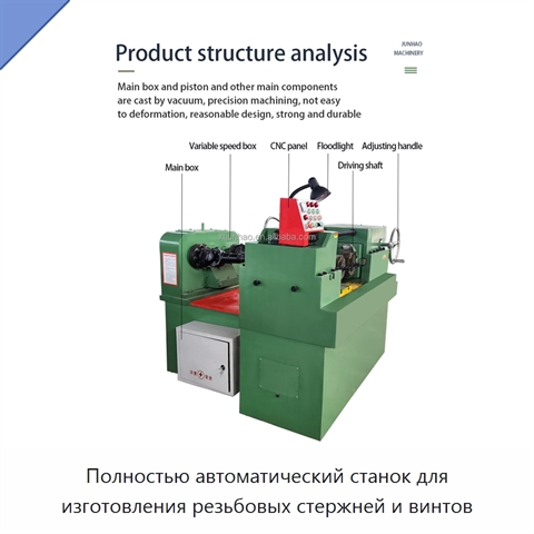 Полностью автоматический станок для изготовления резьбовых стержней и винтов