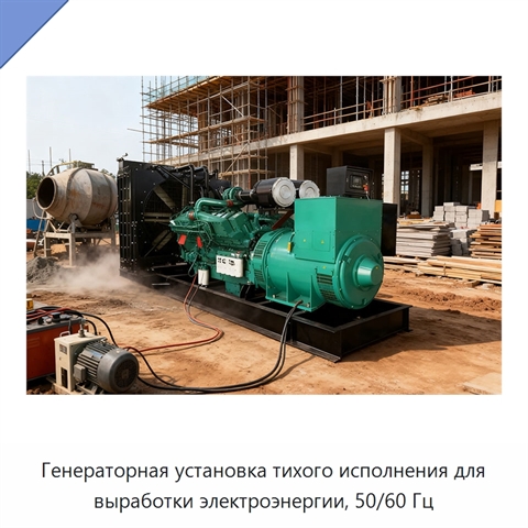 Генераторная установка тихого исполнения для выработки электроэнергии, 50/60 Гц