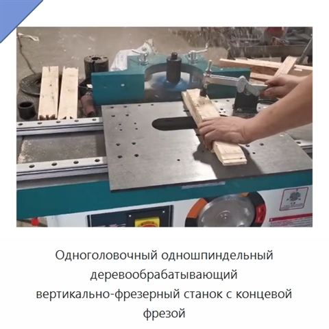 Одноголовочный одношпиндельный деревообрабатывающий вертикально-фрезерный станок с концевой фрезой