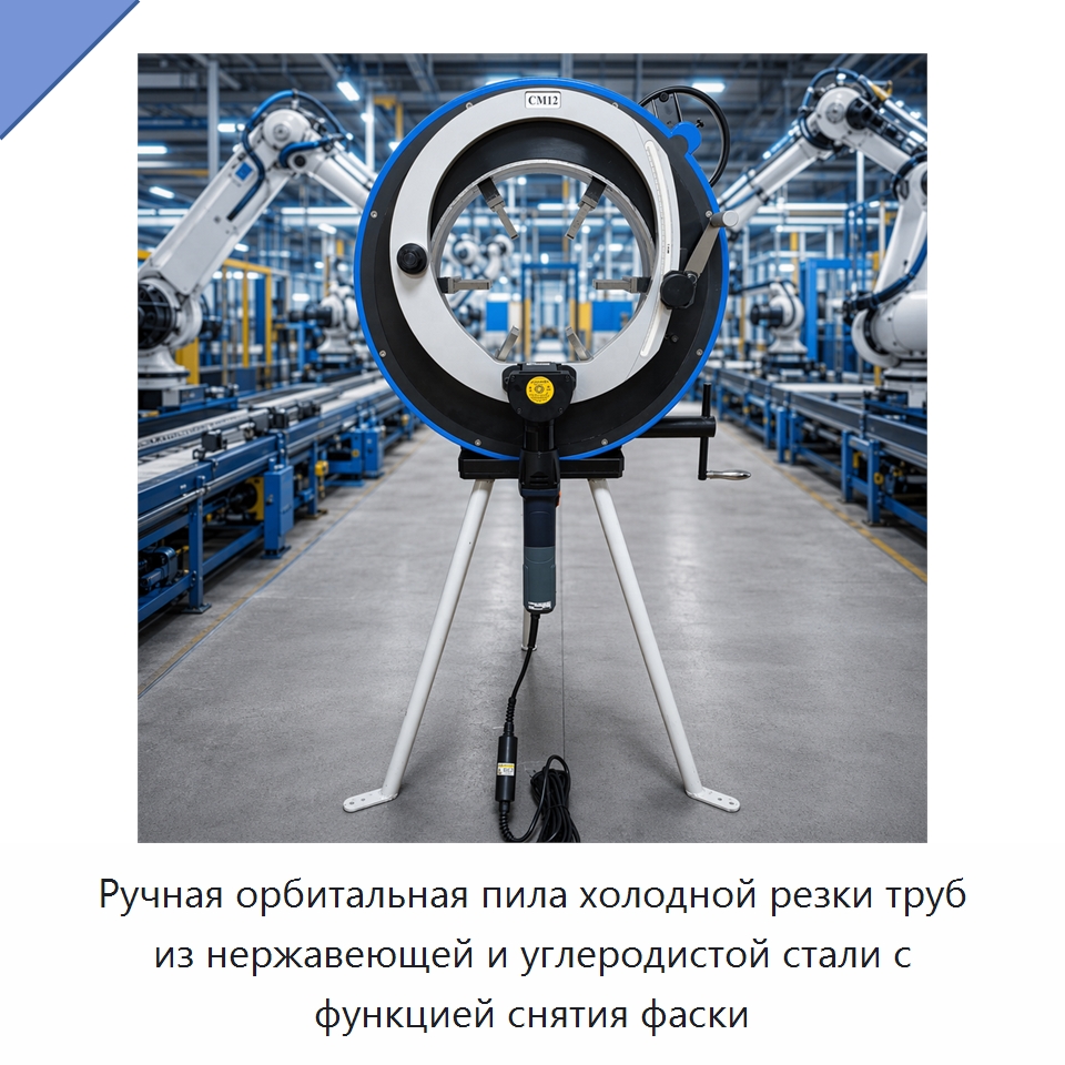 Ручная орбитальная пила холодной резки труб из нержавеющей и углеродистой стали с функцией снятия фаски — Станки для обработки труб