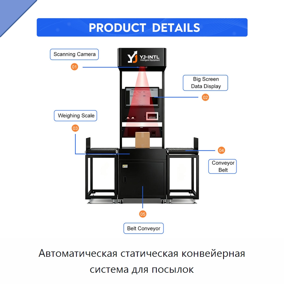Автоматическая статическая конвейерная система для посылок — Сортировочный конвейер