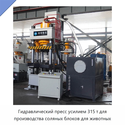 Гидравлический пресс усилием 315 т для производства соляных блоков для животных