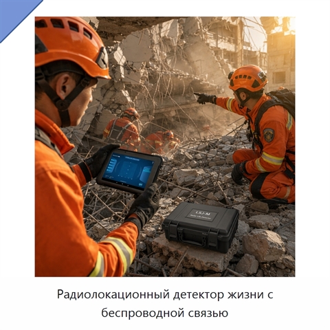 Радиолокационный детектор жизни с беспроводной связью