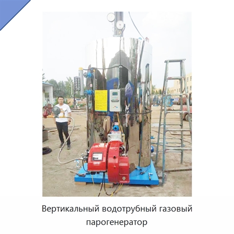 Вертикальный водотрубный газовый парогенератор