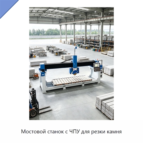 Мостовой станок с ЧПУ для резки камня