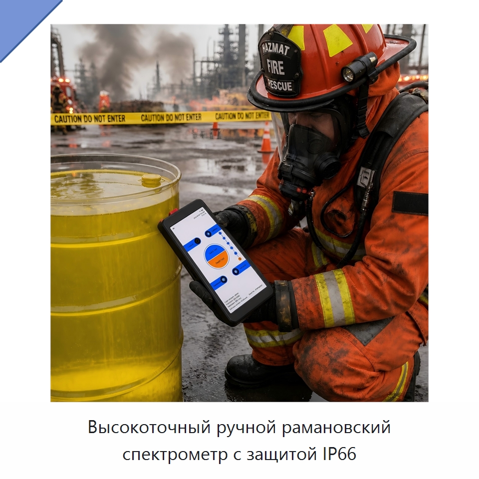 Высокоточный ручной рамановский спектрометр с защитой IP66 — Испытательное оборудование