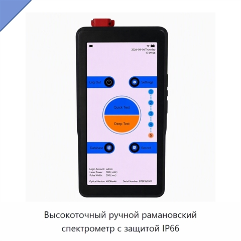 Высокоточный ручной рамановский спектрометр с защитой IP66