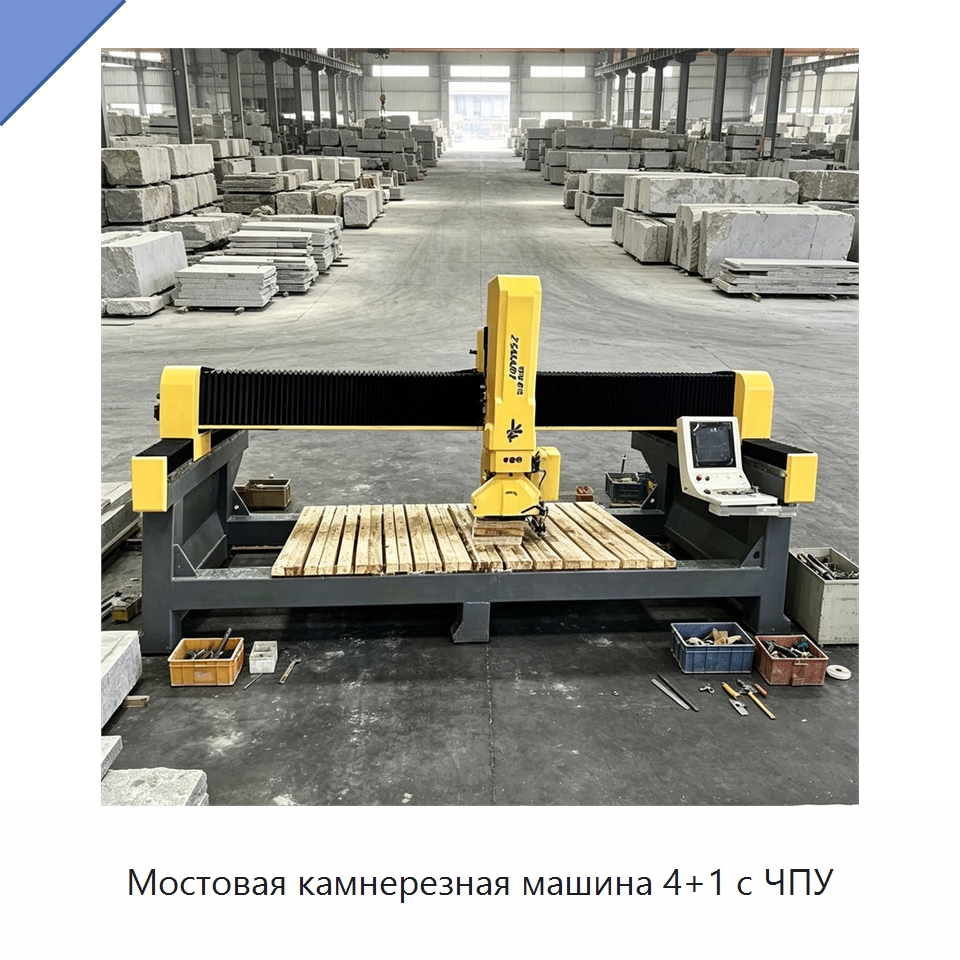 Мостовая камнерезная машина 4+1 с ЧПУ — Оборудование для обработки камня