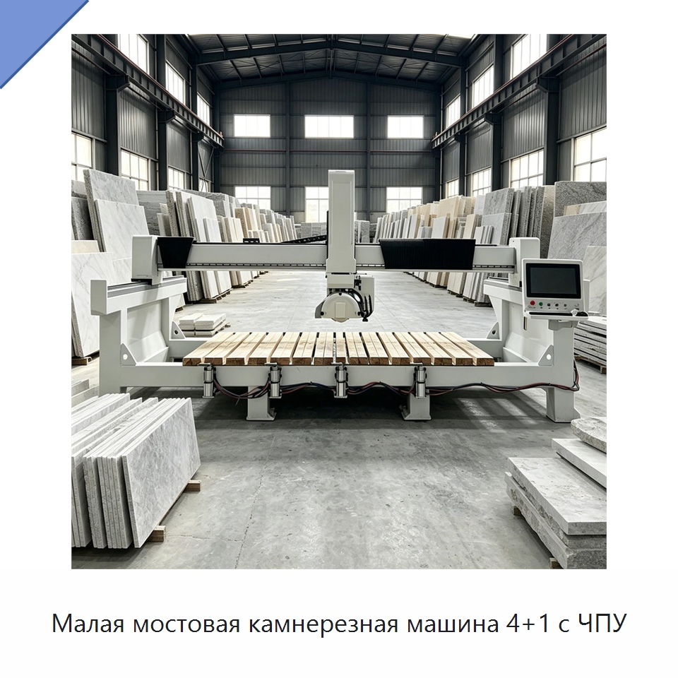 Малая мостовая камнерезная машина 4+1 с ЧПУ — Оборудование для обработки камня