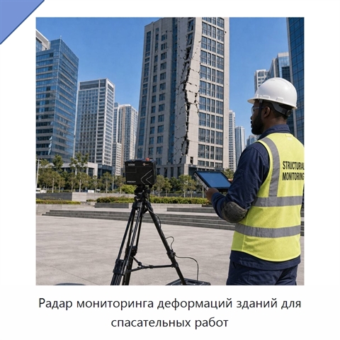 Радар мониторинга деформаций зданий для спасательных работ