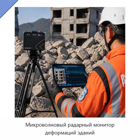 Микроволновый радарный монитор деформаций зданий