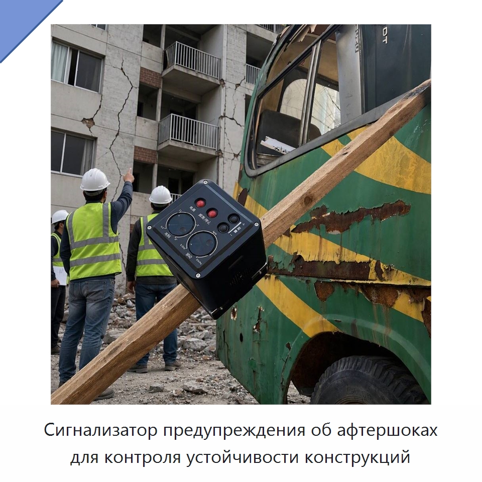 Сигнализатор предупреждения об афтершоках для контроля устойчивости конструкций — Испытательное оборудование