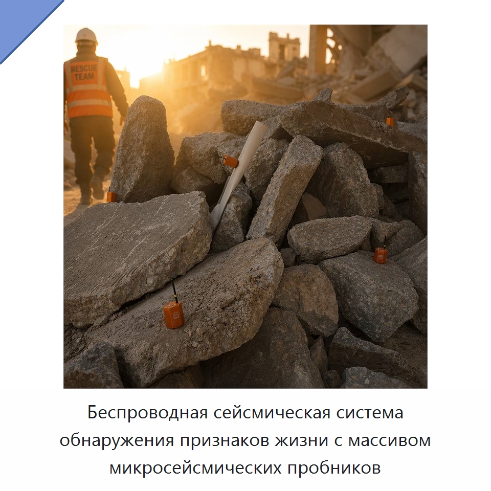 Беспроводная сейсмическая система обнаружения признаков жизни с массивом микросейсмических пробников — Испытательное оборудование