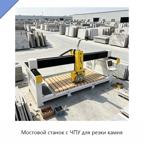 Мостовой станок с ЧПУ для резки камня
