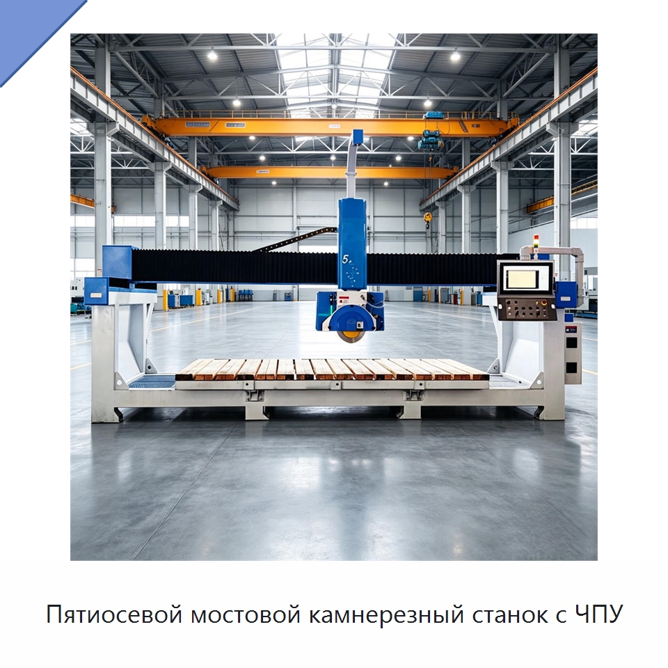 Пятиосевой мостовой камнерезный станок с ЧПУ — Оборудование для обработки камня
