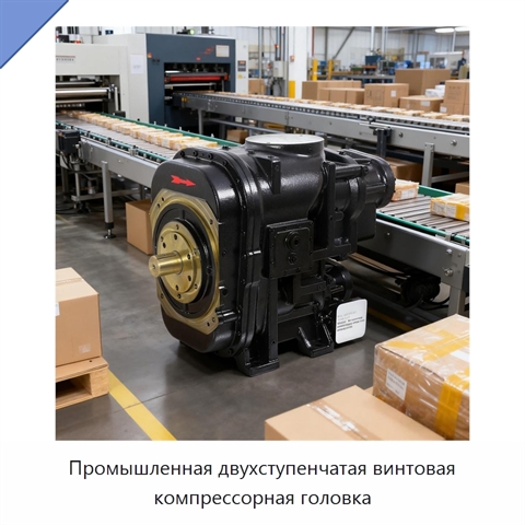 Промышленная двухступенчатая винтовая компрессорная головка