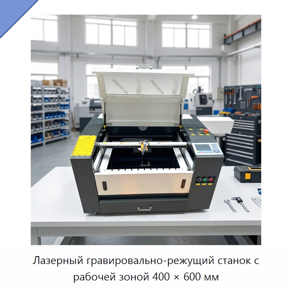 Лазерный гравировально-режущий станок с рабочей зоной 400 × 600 мм — Лазерные гравировальные станки