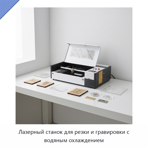 Лазерный станок для резки и гравировки с водяным охлаждением