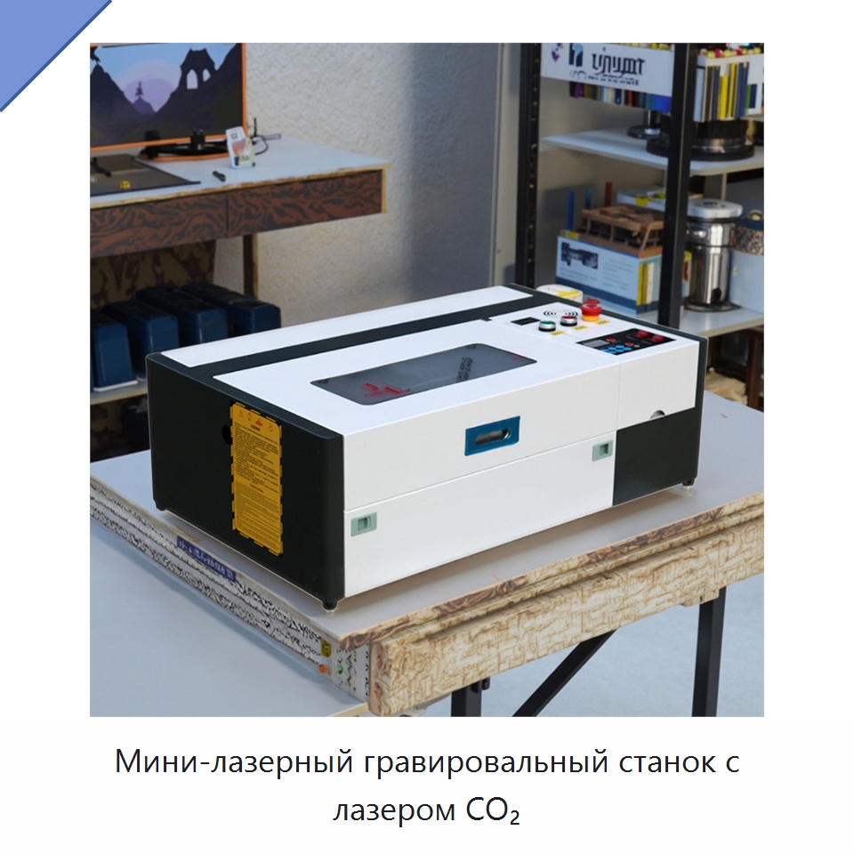 Мини-лазерный гравировальный станок с лазером CO₂ — Лазерные гравировальные станки