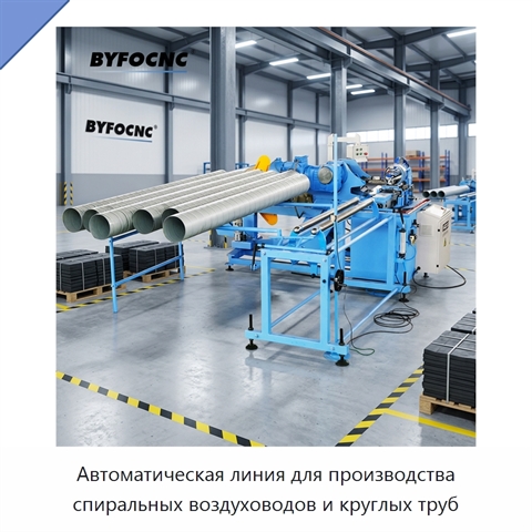 Автоматическая линия для производства спиральных воздуховодов и круглых труб