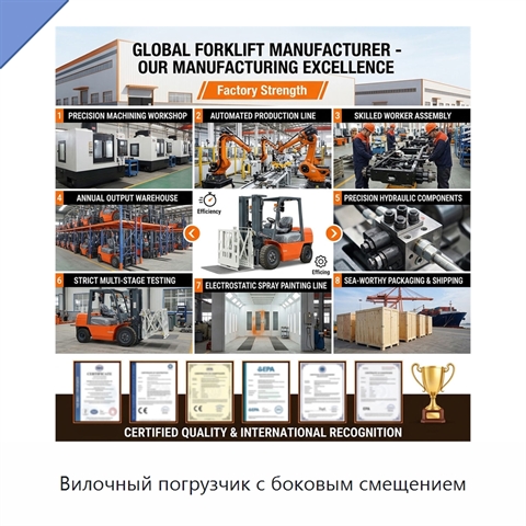 Вилочный погрузчик с боковым смещением