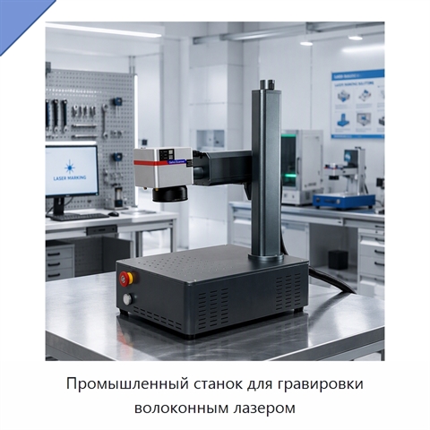 Промышленный станок для гравировки волоконным лазером