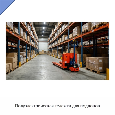 Полуэлектрическая тележка для поддонов