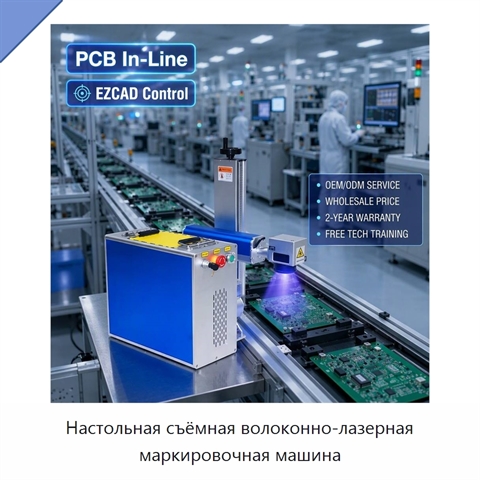 Настольная съёмная волоконно-лазерная маркировочная машина