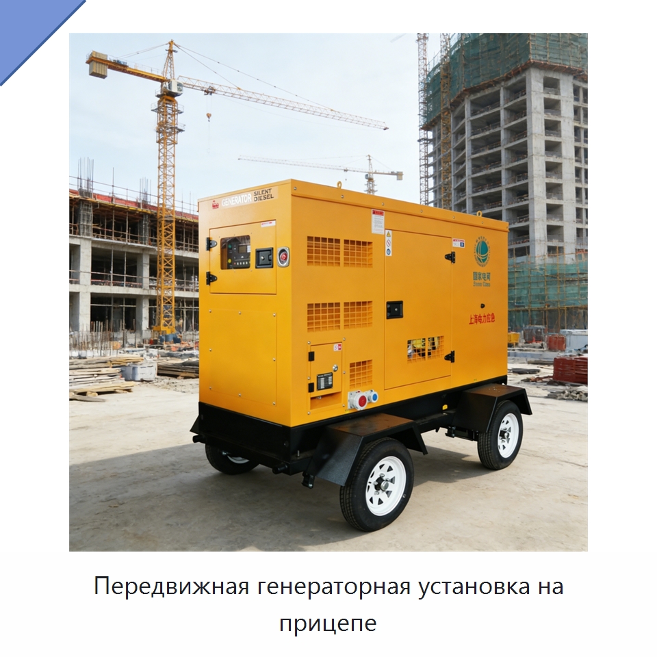 Передвижная генераторная установка на прицепе — Дизельные генераторы