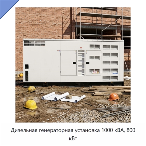 Дизельная генераторная установка 1000 кВА, 800 кВт