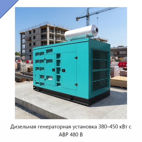 Дизельная генераторная установка 380–450 кВт с АВР 480 В