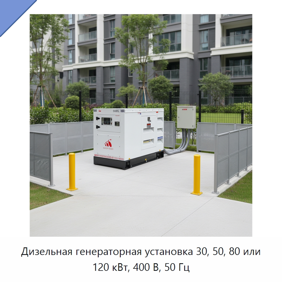 Дизельная генераторная установка 30, 50, 80 или 120 кВт, 400 В, 50 Гц — Дизельные генераторы