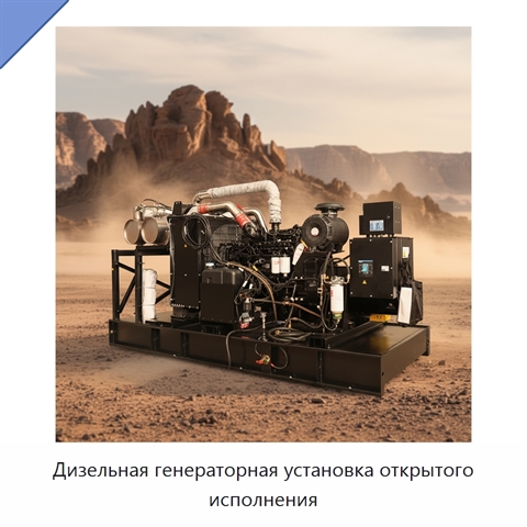 Дизельная генераторная установка открытого исполнения