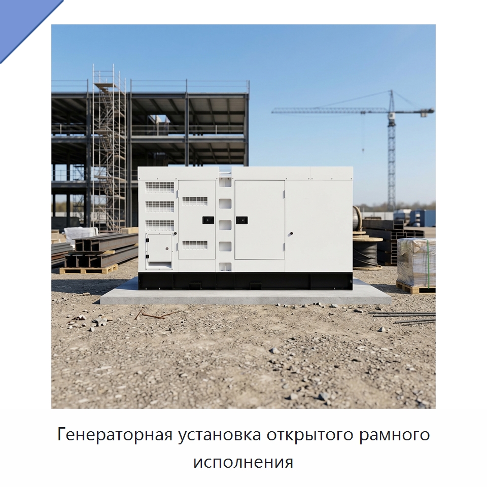 Генераторная установка открытого рамного исполнения — Дизельные генераторы