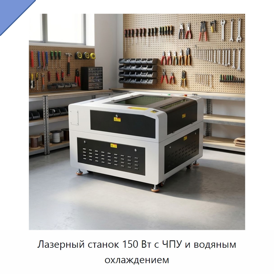 Лазерный станок 150 Вт с ЧПУ и водяным охлаждением — Лазерные гравировальные станки