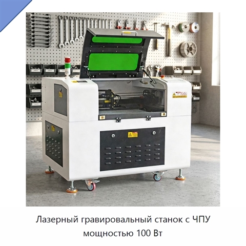 Лазерный гравировальный станок с ЧПУ мощностью 100 Вт