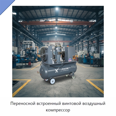 Переносной встроенный винтовой воздушный компрессор