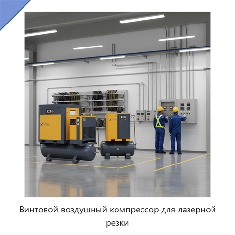 Винтовой воздушный компрессор для лазерной резки