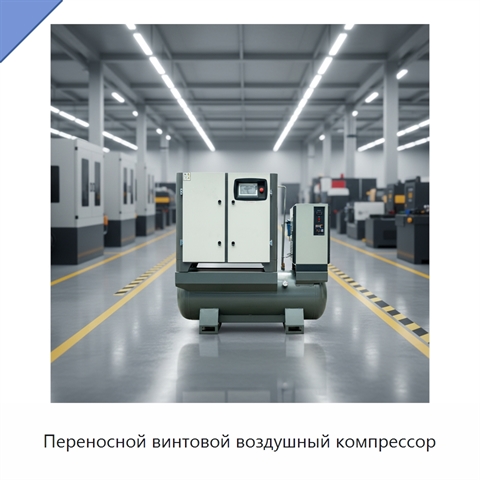Переносной винтовой воздушный компрессор