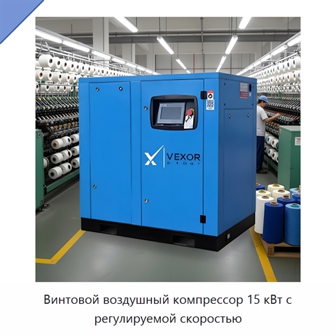 Винтовой воздушный компрессор 15 кВт с регулируемой скоростью