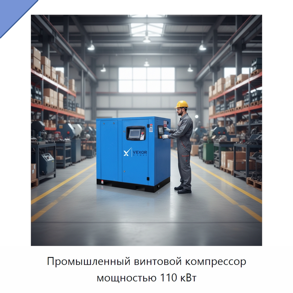 Промышленный винтовой компрессор мощностью 110 кВт — Промышленные компрессоры