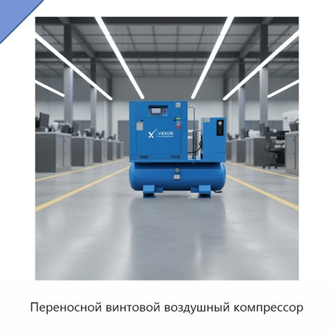 Переносной винтовой воздушный компрессор
