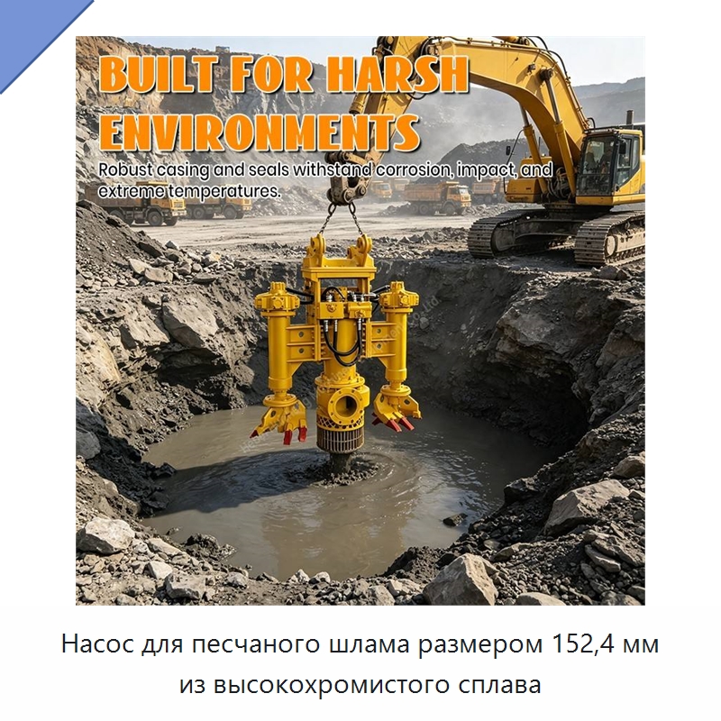 Насос для песчаного шлама размером 152,4 мм из высокохромистого сплава — Насосы