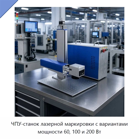 ЧПУ-станок лазерной маркировки с вариантами мощности 60, 100 и 200 Вт