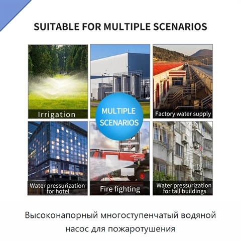 Высоконапорный многоступенчатый водяной насос для пожаротушения
