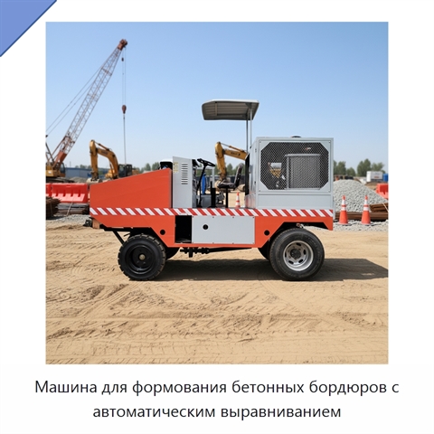Машина для формования бетонных бордюров с автоматическим выравниванием