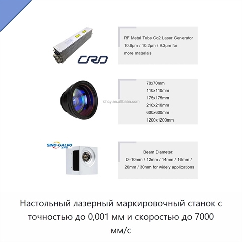 Настольный лазерный маркировочный станок с точностью до 0,001 мм и скоростью до 7000 мм/с